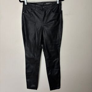 BlankNYC Pants Women's 30 Black Vegan Leather Mid Rise Skinny Five Pocket‎ New